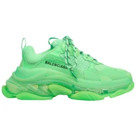 Triple S-joggesko med gjennomsiktig såle «Neon Green» 544351W2CF13801