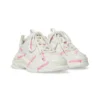 Triple S Logotype Sneaker «White and Pink Technical Material» 654251W2FAB9050
