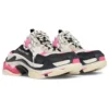 Triple S-Mules «White Pink and Black Double Foam and Mesh» 755686W3SM15671