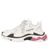 Triple S-Sneaker «Allover Logo White Pink» 524039W2FA49155