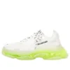 Triple S-sneaker «Clear Sole – hvit fluo-gul» 541624W2FR19073