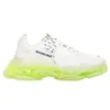 Triple S-sneaker «Clear Sole – hvit fluo-gul» 541624W2FR19073