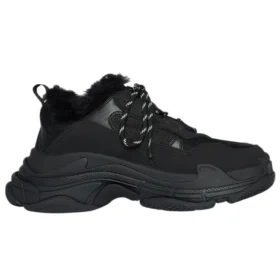 Triple S-sneaker «Faux Fur Black» 668563W3CQ51000
