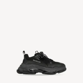 Triple S-sneaker for menn med gjennomsiktig såle i svart