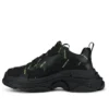 Triple S-Sneakers «Allover Logo – svart og fluorescerende gul» 536737W2FA11070