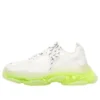 Triple S-Sneakers «Clear Sole – hvit fluo-gul» 544351W2FR19073