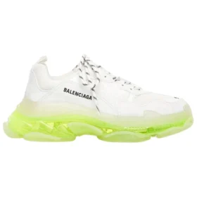 Triple S-Sneakers «Clear Sole – hvit fluo-gul» 544351W2FR19073