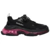 Triple S-Sneakers «Clear Sole – svart, rosa, neon» 541624W2FR11053