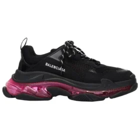 Triple S-Sneakers «Clear Sole – svart, rosa, neon» 541624W2FR11053