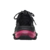 Triple S-Sneakers «Clear Sole – svart, rosa, neon» 541624W2FR11053