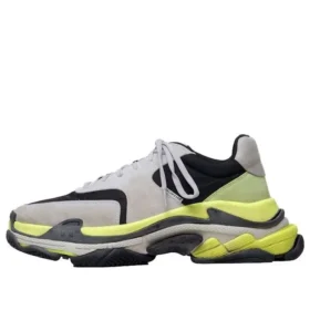Triple S-Sneakers «Lys grå, neongul» 533888W09T21293