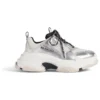 Triple S-Sneakers «Svart, hvit og sølv, dobbel skum og mesh» 536737W2FWM8191