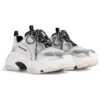 Triple S-Sneakers «Svart, hvit og sølv, dobbel skum og mesh» 536737W2FWM8191