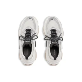 Triple S-Sneakers «Svart, hvit, sølv, dobbel skum og mesh» 524039W2FWM8191