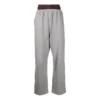 Trompe L’oeil joggebukse med dobbelt linning «Red Grey» 662627TKM366100