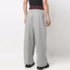 Trompe L’oeil joggebukse med dobbelt linning «Red Grey» 662627TKM366100
