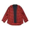 Trompe L’oeil rutete skjorte og T-skjorte «Red Navy» 699371TNM256167