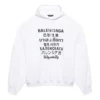 Trykt hettegenser, sport, unisex, hvit 641679TJVI69040