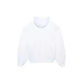 Trykt hettegenser, sport, unisex, hvit 641679TJVI69040