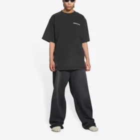 Turn Slit T-skjorte «Washed Black» 675016TLVB39034