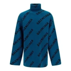 Turtleneck-genser med logo overalt «Petrol Blue» 657402T15672470 Turtleneck-genser med logo overalt «Petrol Blue» 657402T15672470