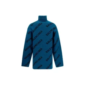 Turtleneck-genser med logo overalt «Petrol Blue» 657402T15672470 Turtleneck-genser med logo overalt «Petrol Blue» 657402T15672470
