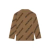 Ullstrikket genser med logo over hele, rund hals «Light Brown» 657401T32002900