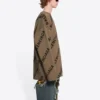 Ullstrikket genser med logo over hele, rund hals «Light Brown» 657401T32002900