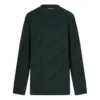 Ullstrikket genser med rund hals og logo over hele «Dark Green» 657400T15673050
