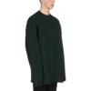 Ullstrikket genser med rund hals og logo over hele «Dark Green» 657400T15673050