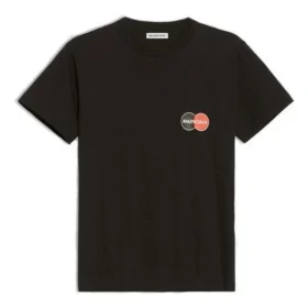 Uniform med logotrykk, retro, small, slim fit, kort ermet, svart 612964TIV791000