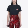Uniform med logotrykk, retro, small, slim fit, kort ermet, svart 612964TIV791000