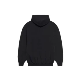Unisex FW21 fleece med logotrykk, langermet og hette, svart 600583TKVI81070 Unisex FW21 fleece med logotrykk, langermet og hette, svart 600583TKVI81070