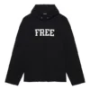 Unisex FW21 Sweatshirt med gratis bokstavtrykk, svart 661711TKVD41070