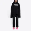 Unisex FW21 Sweatshirt med gratis bokstavtrykk, svart 661711TKVD41070
