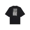 Unisex FW21 T-skjorte med trykk og rund hals, svart 661715TKVE51070