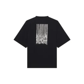 Unisex FW21 T-skjorte med trykk og rund hals, svart 661715TKVE51070