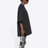 Unisex FW21 T-skjorte med trykk og rund hals, svart 661715TKVE51070