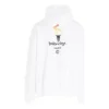 Unisex-genser med logo i oversize-modell, hvit 620973TIV459040