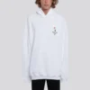 Unisex-genser med logo i oversize-modell, hvit 620973TIV459040