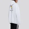 Unisex-genser med logo i oversize-modell, hvit 620973TIV459040