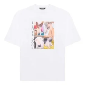 Unisex «I Love Dogs»-trykk, hvit 641614TJVH19000