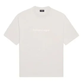 Unisex SS21 T-skjorte med logotrykk, grå 612966TIV542970