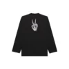 Unisex SS21-trykt genser med rund hals, svart 651796TKVA11012