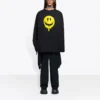 Unisex SS21-trykt genser med rund hals, svart 651796TKVA11012