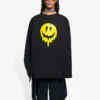 Unisex SS21-trykt genser med rund hals, svart 651796TKVA11012