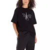 Unisex-trøye med Paris-trykk, rund hals, svart 594599TGV661000