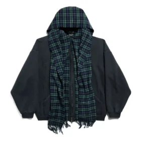 Unity Sports Icon-skjerf, hettegenser med full glidelås, oversized «Dark Blue» 794747TQVM24021
