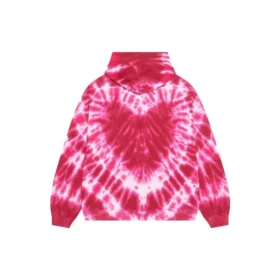Valentinsdag Tie-Dye-hettegenser med vid passform «Rød» 675003TLVI86802