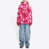 Valentinsdag Tie-Dye-hettegenser med vid passform «Rød» 675003TLVI86802